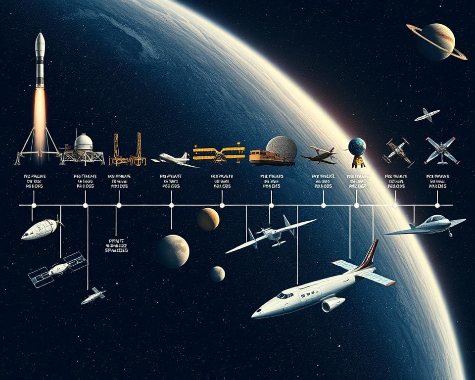 evolutie van de ruimtevaart