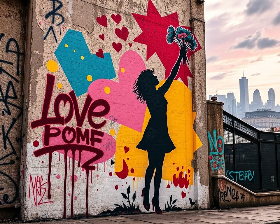 Banksy - Love is in the Air in street art