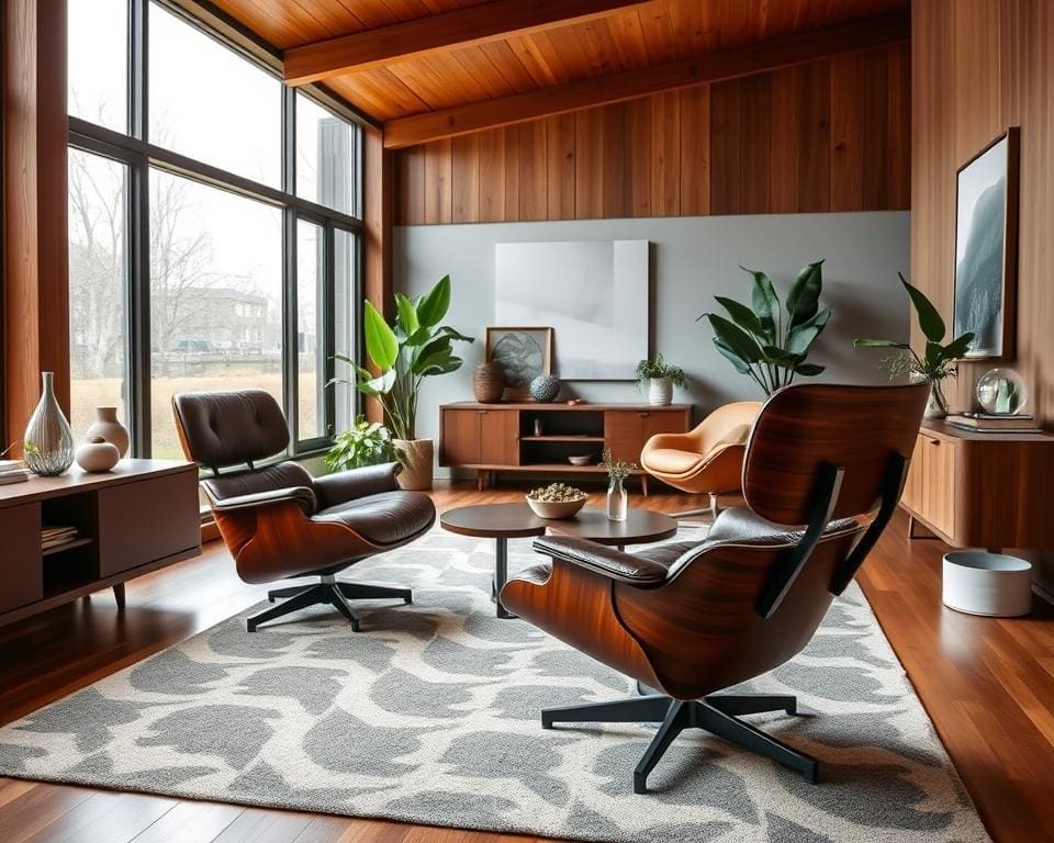 Charles & Ray Eames - Lounge Chair in mid-century modern