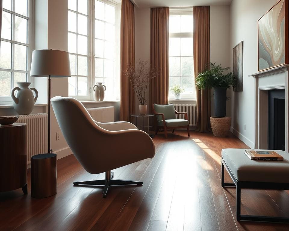 Eileen Gray - Bibendum Chair in modernistisch interieur