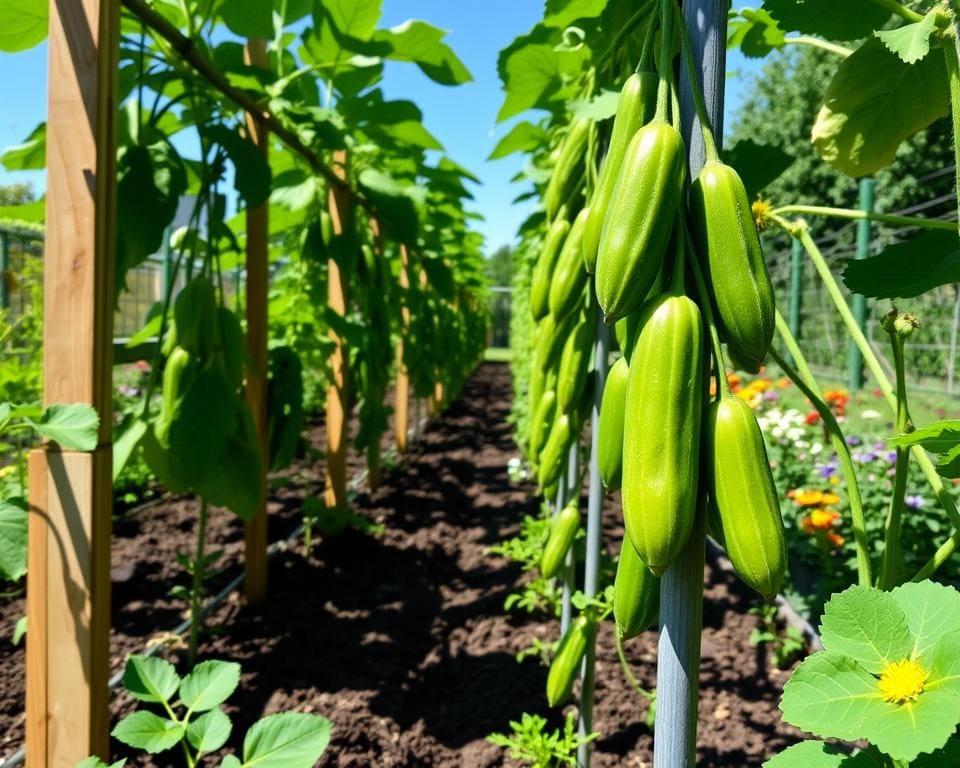 Ideale locatie voor komkommerplanten