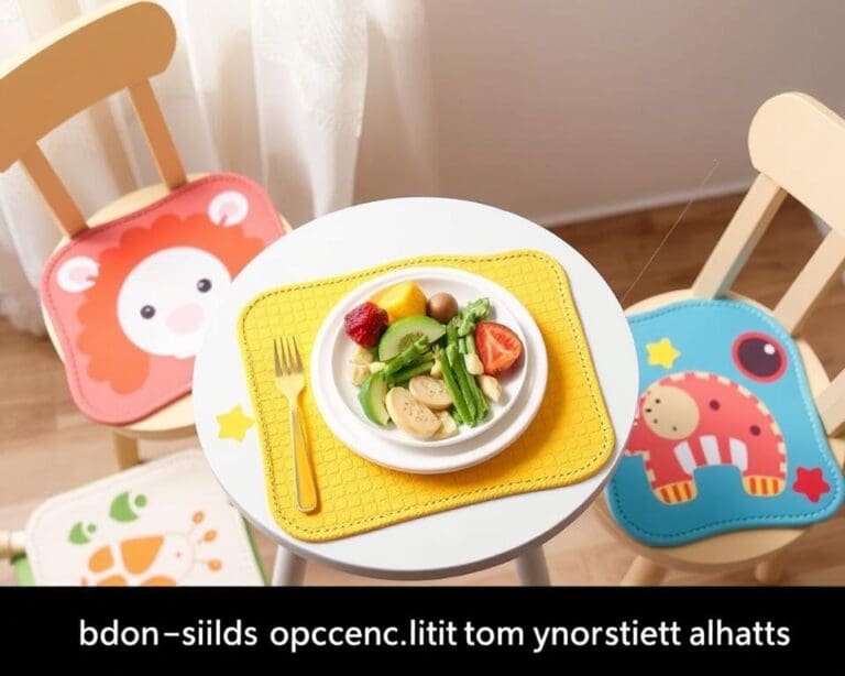 Antislip placemats voor kindermaaltijden voor gemak