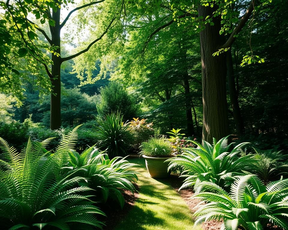 Hoe schaduwrijke plekken in de tuin identificeren?