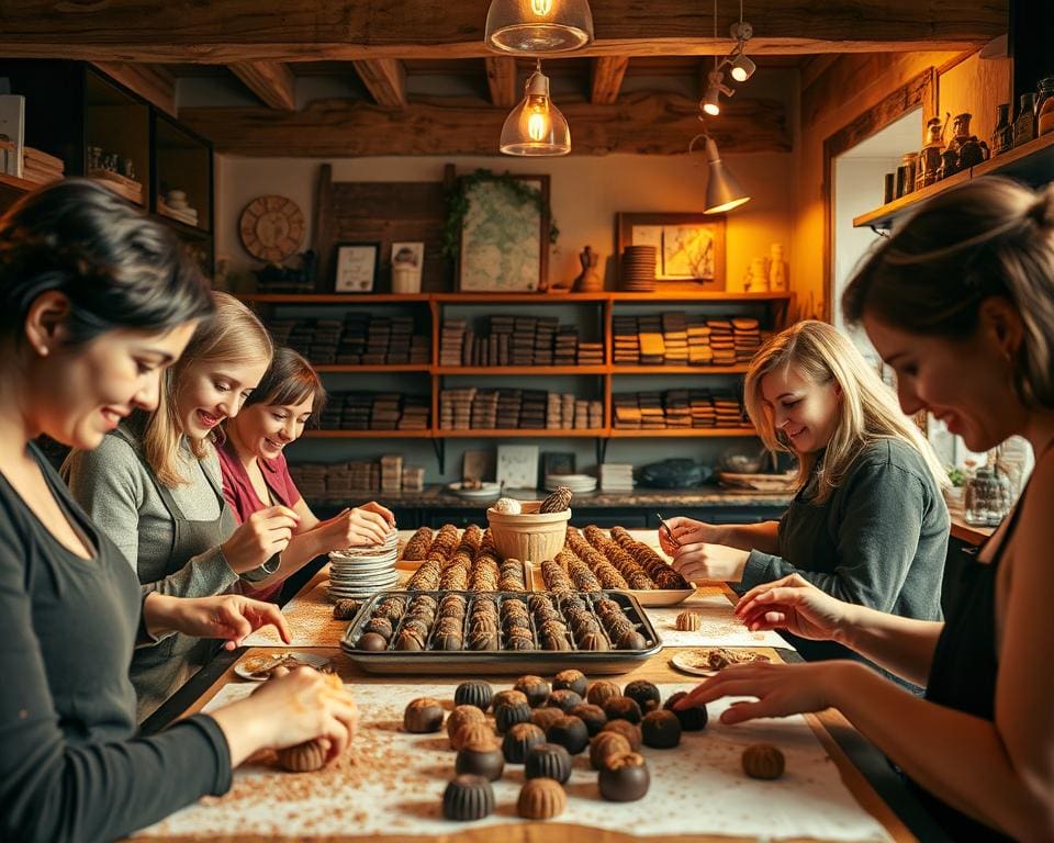 chocoladeworkshops in gezellige sfeer