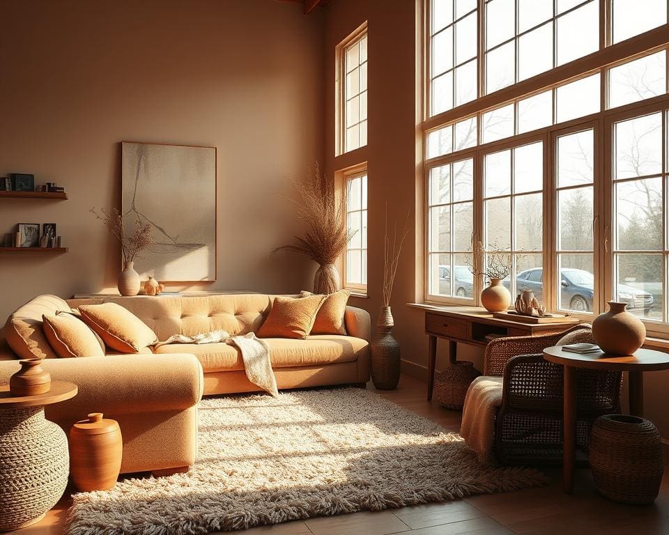 Hoe gebruik je warme tinten in een licht huis?