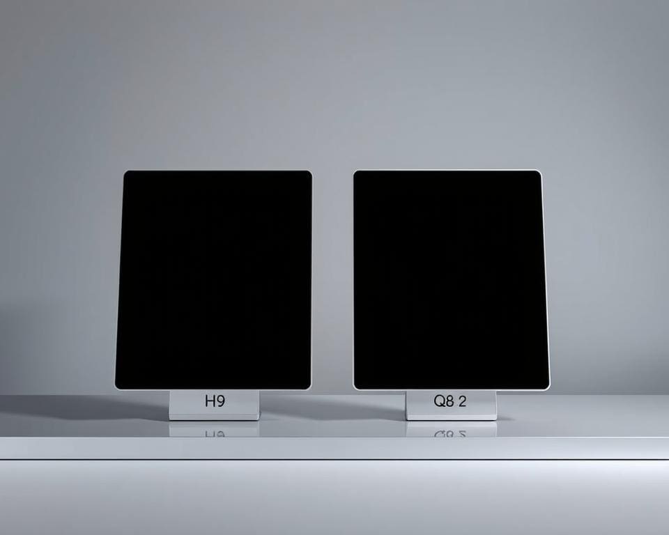Wat is het verschil tussen Ouxi H9 en Q8 displays?