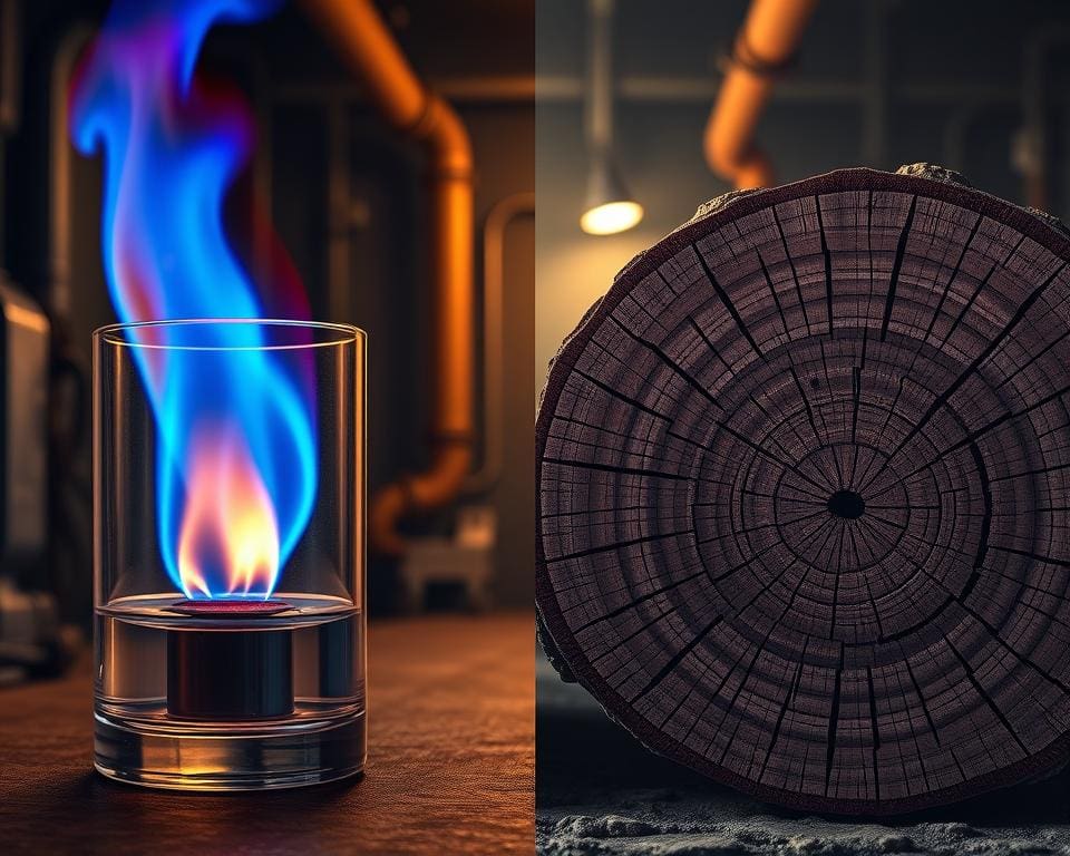 gas en hout eigenschappen