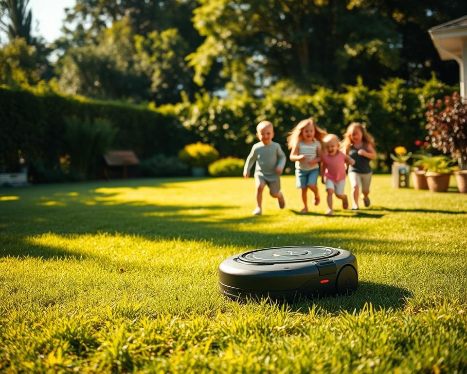 Is een robotmaaier veilig met kinderen in de tuin?