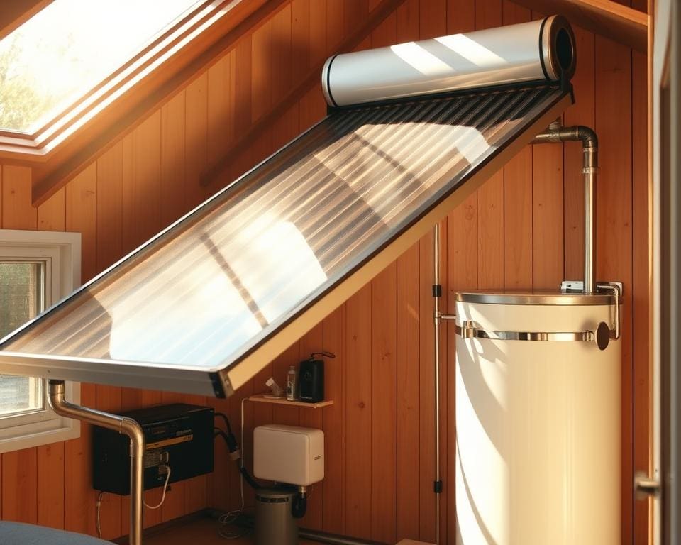 Hoe werkt een zonneboiler in een klein huis?
