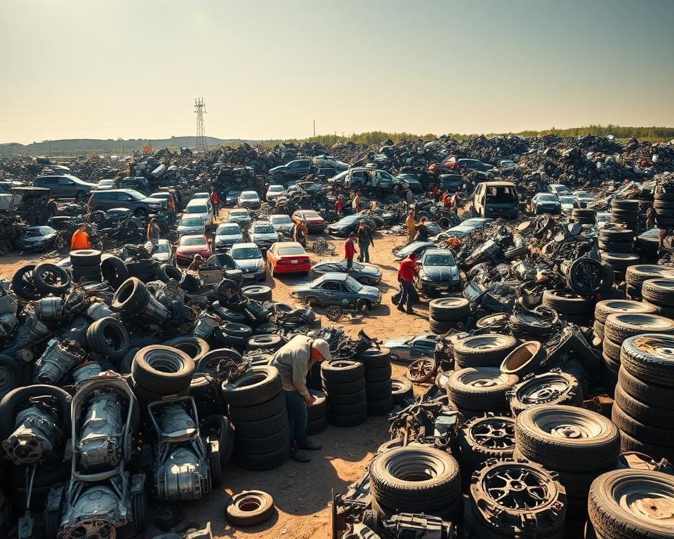 Wat gebeurt er met onderdelen bij autosloop?