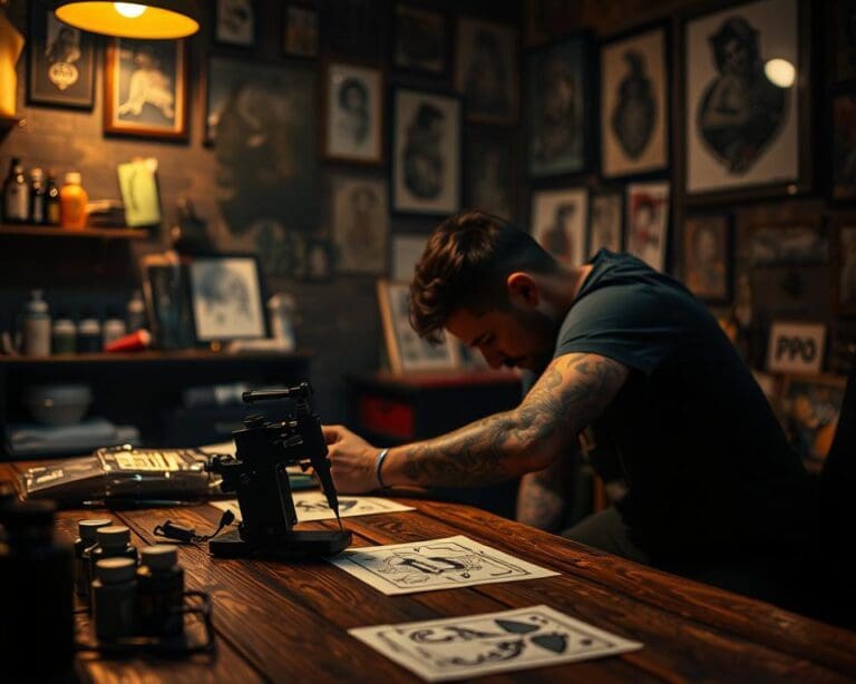Wat doet een tatoeëerder dagelijks in zijn atelier?