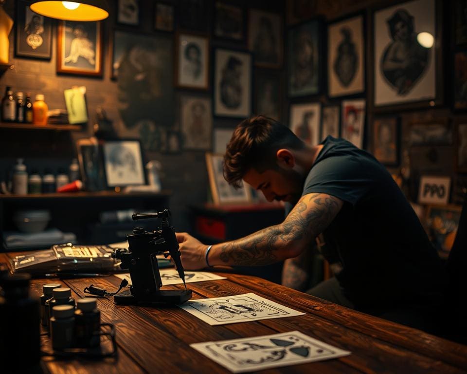 Wat doet een tatoeëerder dagelijks in zijn atelier?