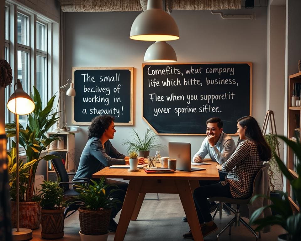 Wat zijn de voordelen van werken in kleine bedrijven?