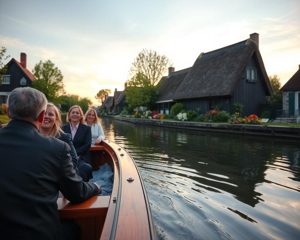 Wat maakt een privé rondvaart Giethoorn geschikt voor gezelschappen?