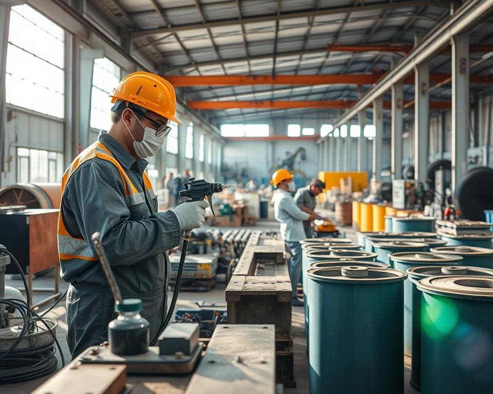 Hoe werkt staalcoating bij industriële werkzaamheden?