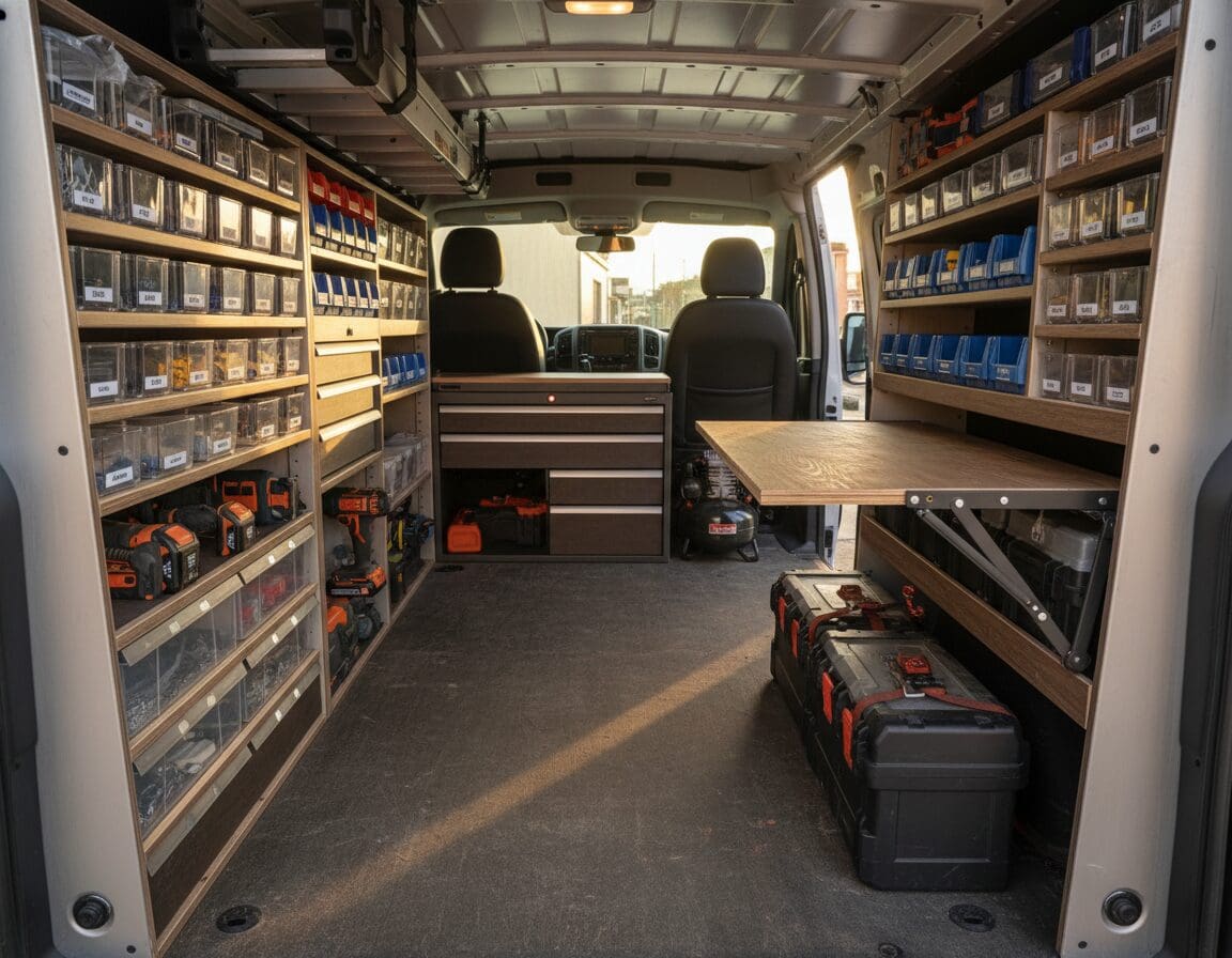 inrichting bestelbus