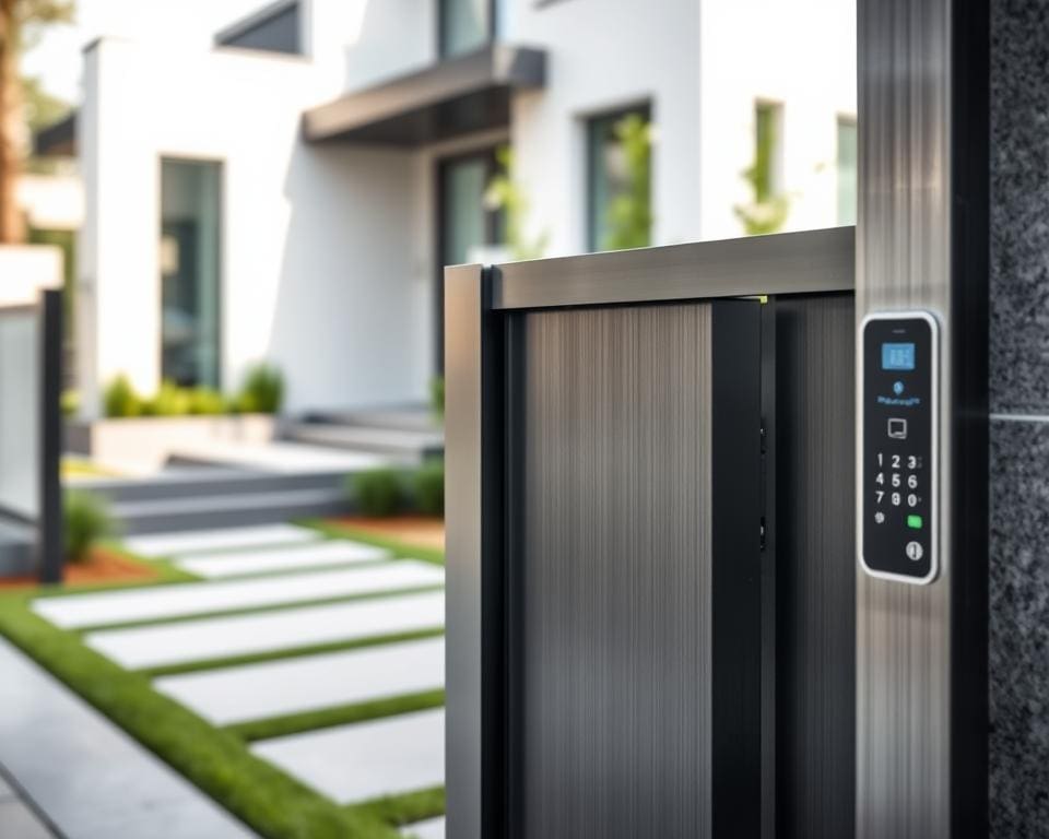 stalen schuifpoort toegangssysteem