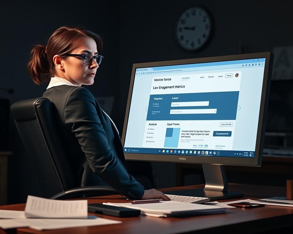 bezoekers verlaten website