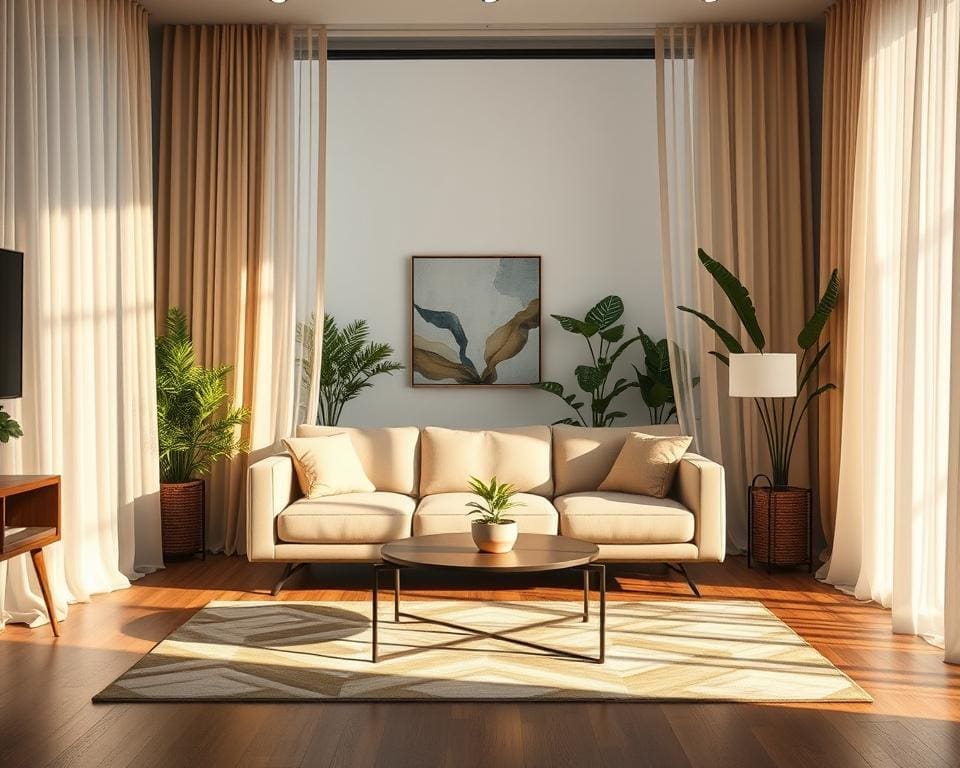 raamdecoratie modern interieur
